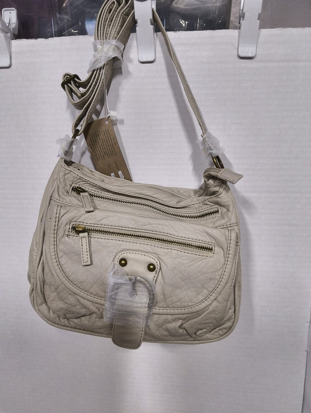 NWOT The Lorie Crossbody in Taupe By Ampere Creations